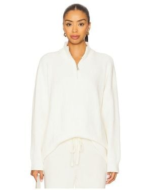 ALL THE WAYS Melanie Quarter Zip Jumper - White