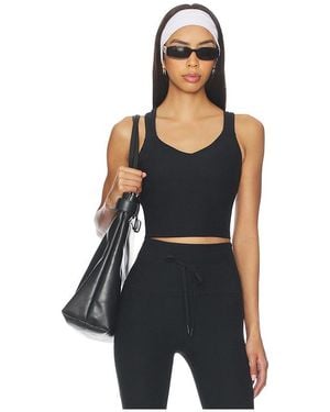 Beyond Yoga Twist Through Cropped Tank Top - Black