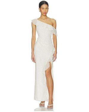 SNDY'S Reyen Frill Maxi Dress - White