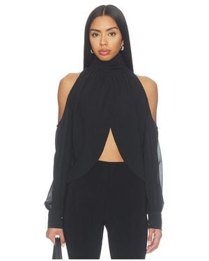 MORE TO COME Chiara Cold Shoulder Top - Blue