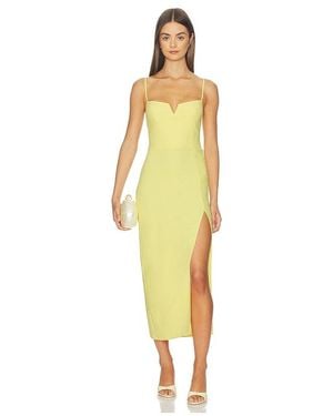 Amanda Uprichard Lyra Midi Dress - Yellow