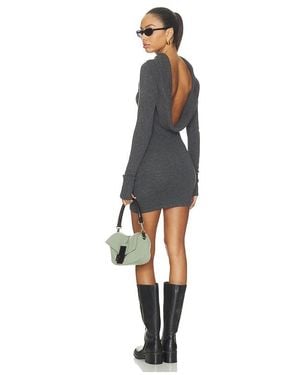 Frankie's Bikinis Vestido Faith Cloud Knit Turtleneck En Color Gris Talla (También En M, S, Xs) - Negro