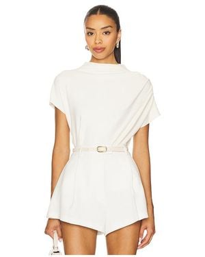 Line & Dot X Revolve Walker Draped Top - White