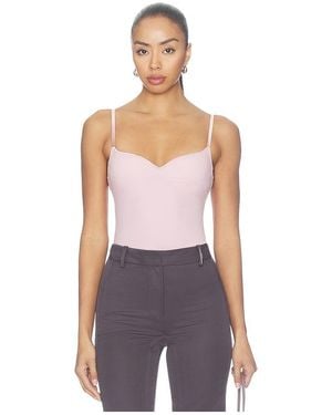 Fleur du Mal Scooped Neck Built-In Bra Cami - Purple