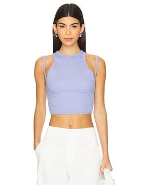 Fleur du Mal Top Strappy Rib - Blau