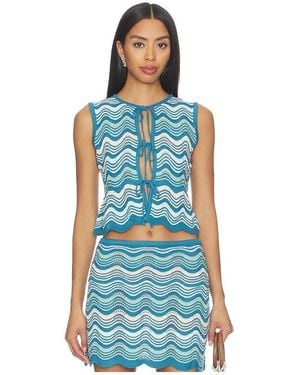 CAPITTANA Sisa Top en Teal - Bleu