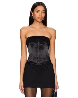 MORE TO COME Lucia Corset Top - Black