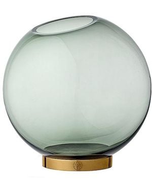 AYTM Large Globe Vase With Stand - Green