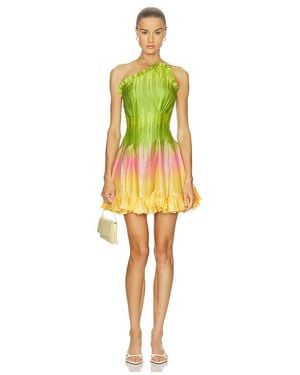 La Fuori Vestido Dress En Color Verde, Rosa Talla (También En S, Xl) - Amarillo