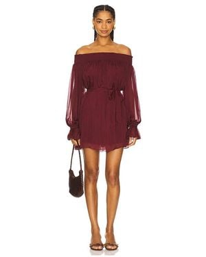 Hemant & Nandita Smocked Mini Dress - Red