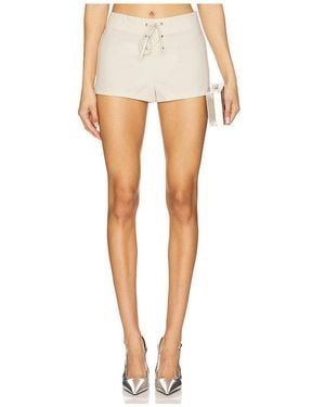 BY.DYLN Emmeline Micro Shorts - White