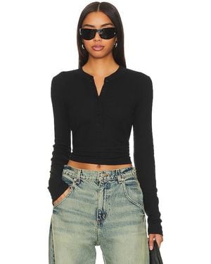 Cotton Citizen Verona Henley Shirt - Black