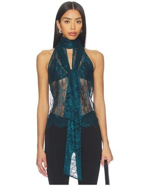 L'Agence 'Agence Reece Tie Neck Sleeveless Blouse - Blue