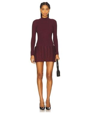 retroféte Strickkleid Devika - Rot