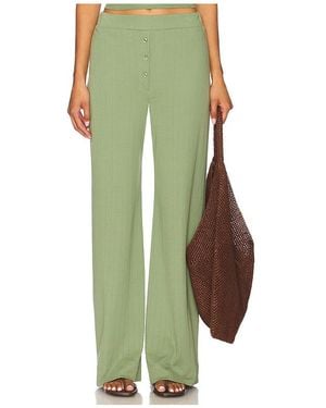 VIR VITA Pointelle Lounge Pant - Green