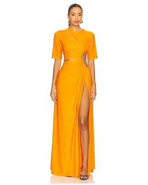 Sid Neigum X Revolve Gathered Slit Dress - Orange