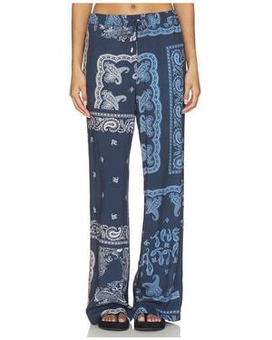 The Attico Paisley Long Pant - Blue