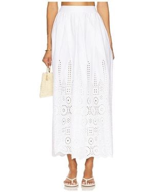 Susana Monaco Embroidered Poplin Maxi Skirt - White
