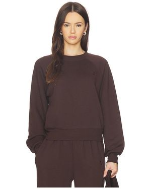 ÉTERNE Shrunken Raglan Sweatshirt - Brown