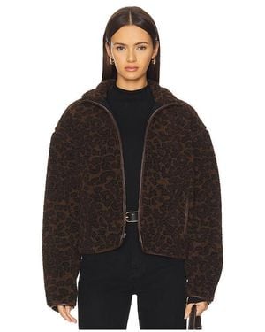 Rag & Bone Sun Sherpa Zip Up Jacket - Black