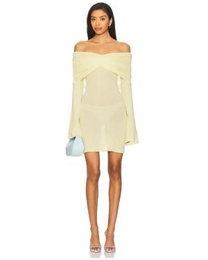 SER.O.YA Mini Vestido Punto Xen En Color Amarillo Limon Talla En - Neutro