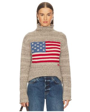 Polo Ralph Lauren Flag Wool Blend Turtleneck Jumper - Multicolour