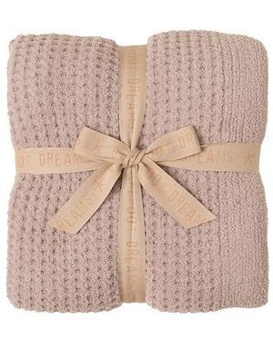 Barefoot Dreams Poncho Cozychic Waffle Throw En Color Rose Talla - Neutro