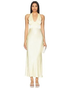 Shona Joy La Lune Plunged Halter Midi Dress - White