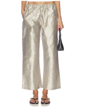 DONNI. The Taffeta Drawstring Cargo Pant - Natural