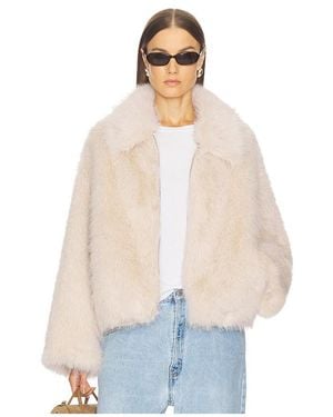SRG Erin Faux Fur Jacket - White