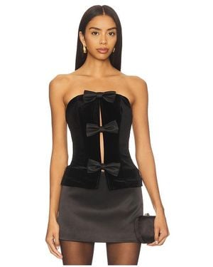 MORE TO COME Mariah Strapless Top - Black