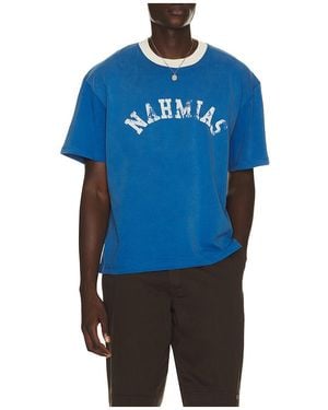 NAHMIAS Arch Ringer T-Shirt - Blue