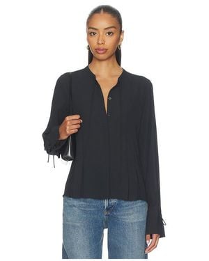 Rag & Bone Blusa Con Pliegues Arden En Color Negro Talla (También En Xs)