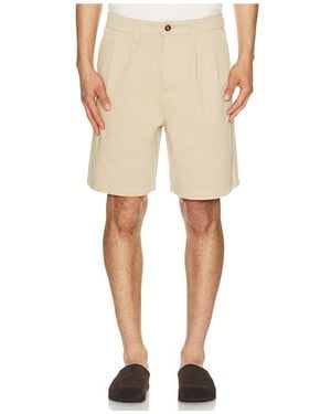 Rhythm Double Pleat Twill Short - Natural