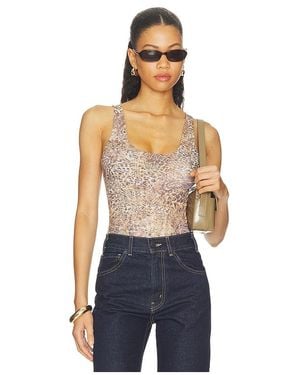 L'Agence 'Agence Kalea Scoop Neck Tank Bodysuit - Blue