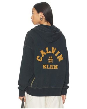 Calvin Klein Hoodie Washed - Schwarz