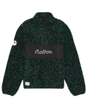 Malbon Golf X Keith Haring Sherpa Pullover - Green