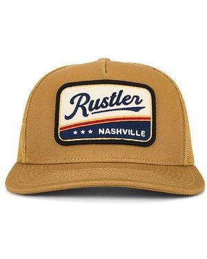 Rustler Hat Co. Patch Trucker Hat - Natural