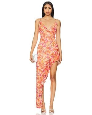 Lovers + Friends Lilo Asymmetrical Maxi Dress - Orange