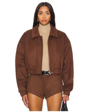 Nakedvice Selene Suede Moto Jacket - Brown