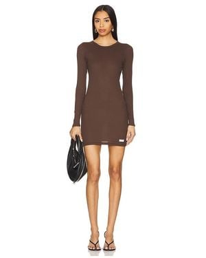 Alexander Wang ロングスリーブクルーネックドレス - マルチカラー