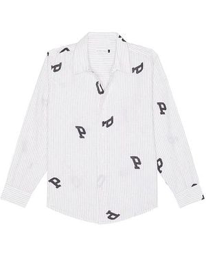 Pop Trading Co. Gestreiftes Shirt Letters - Weiß