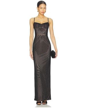 Area Crystal Hotfix Gown - Black