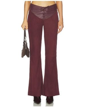 Urban Outfitters Sonny Suede Pant - Red
