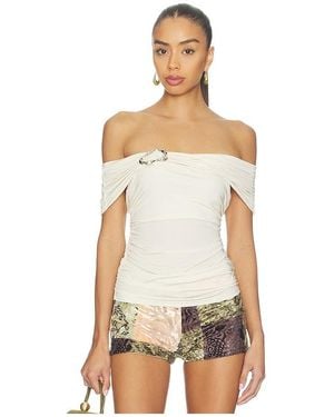 Gestuz Laily Off Shoulder Top - White