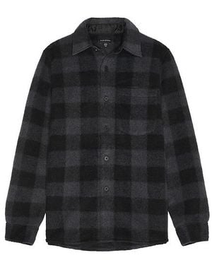 Club Monaco High Texture Shirt Jacket - Black