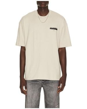 AllSaints Redact Crew Neck Tee - Natural