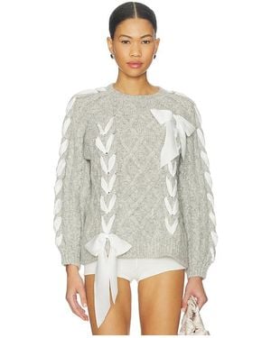 LoveShackFancy Kloss Pullover - White