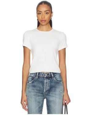 RE/DONE 90's Ribbed Cap Sleeve Tee - Blue
