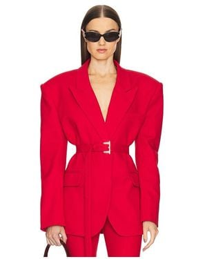 Helsa The Belted Blazer - Red